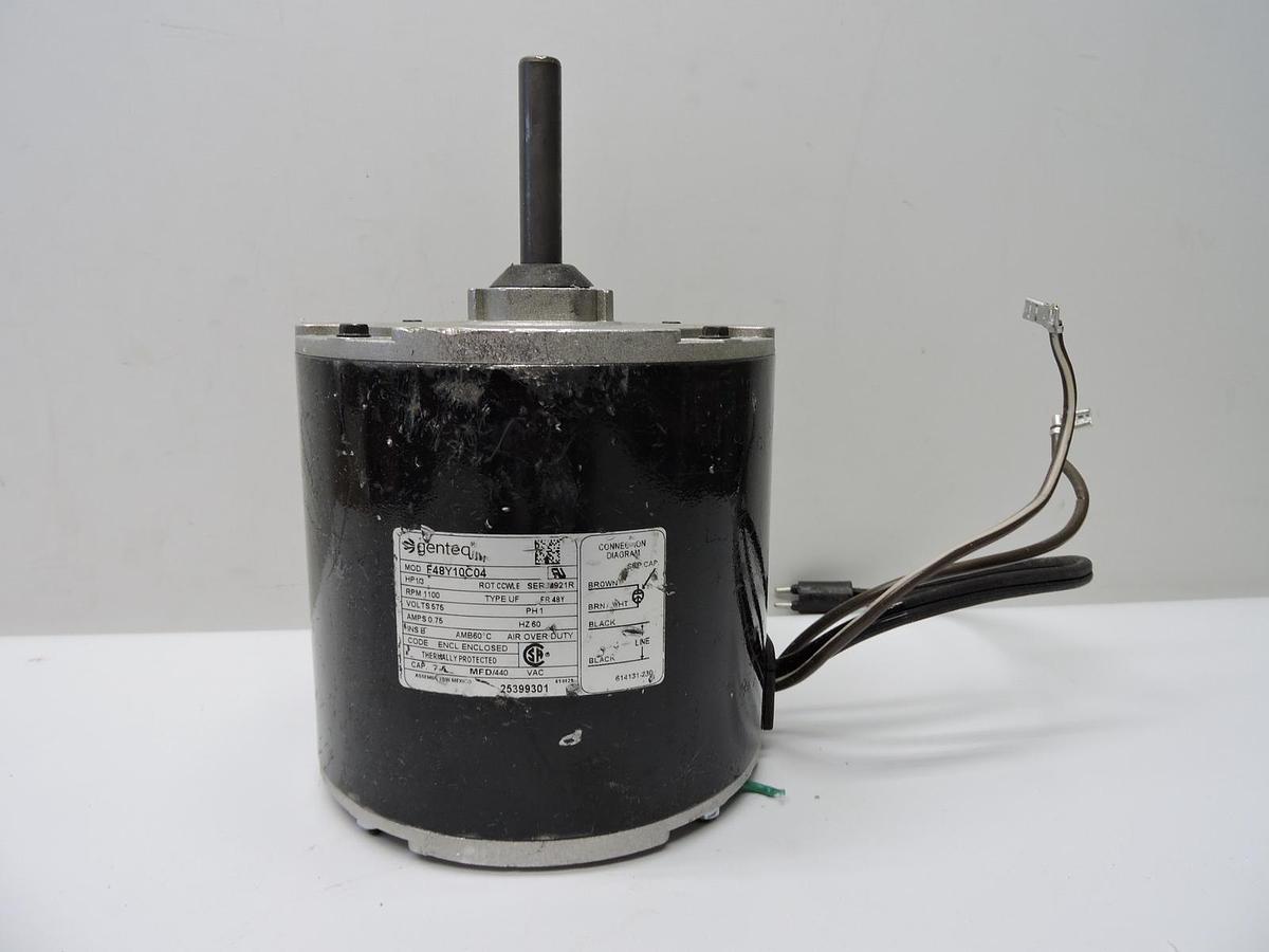 Genteq F48Y10C04 Furnace Blower Motor 1/3HP, 1100 RPM. 575 Volts - NOB NEW!