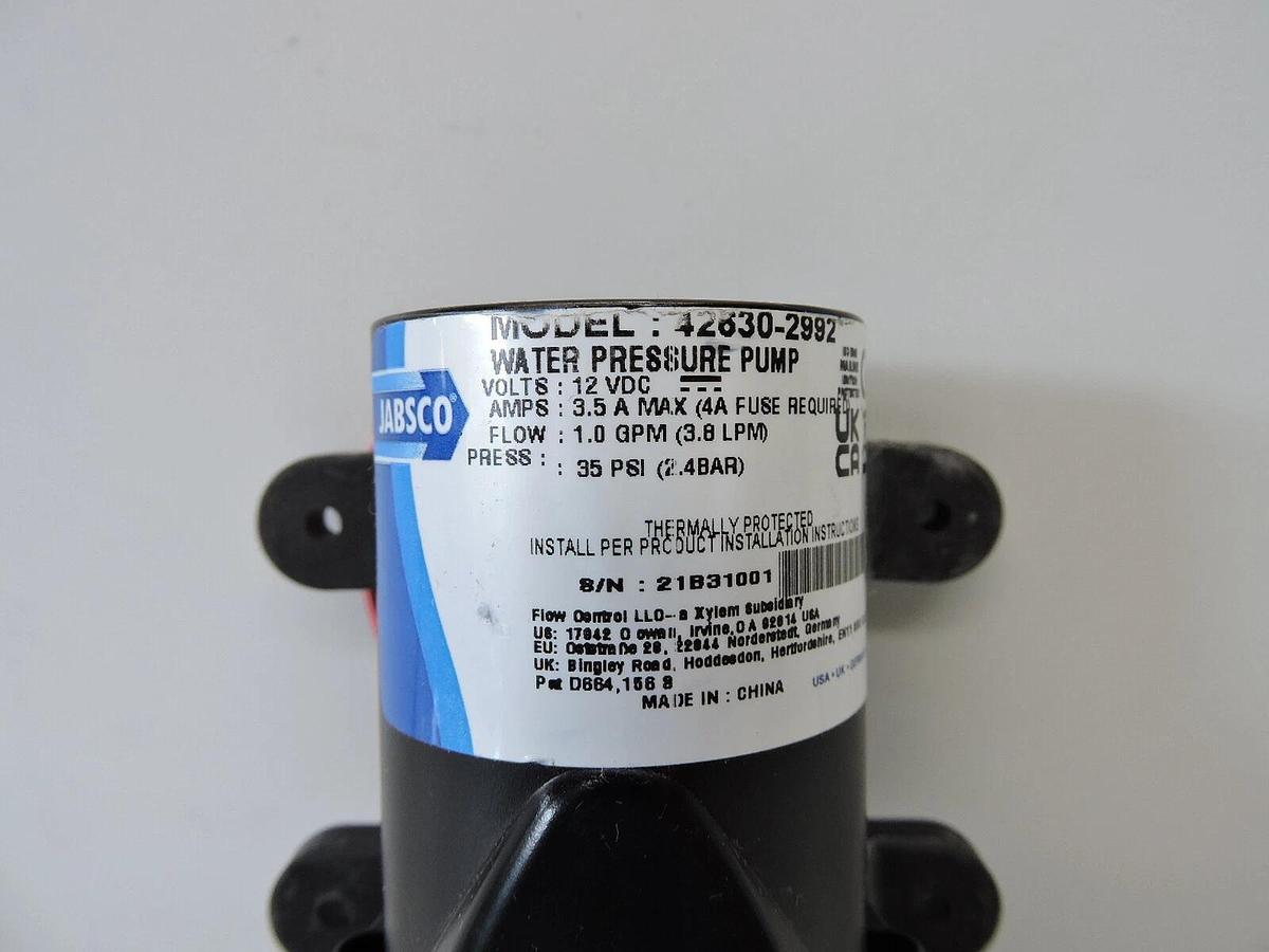 Jabsco 42630-2992-P Automatic Water System Pump & Manual Demand Pump - NEW