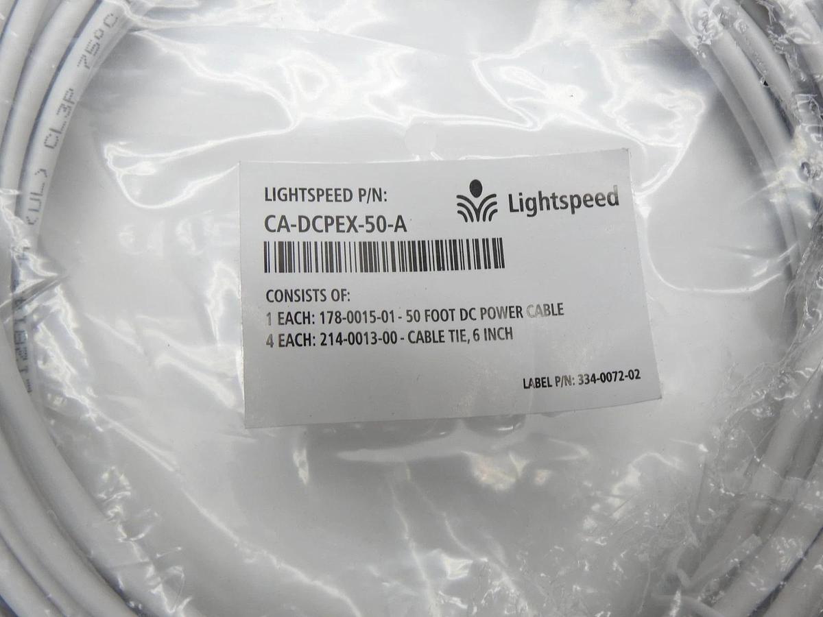 Lightspeed DC Power Extension Cable Kit for Topcat (50') CA-DCPEX-50-A - NEW!