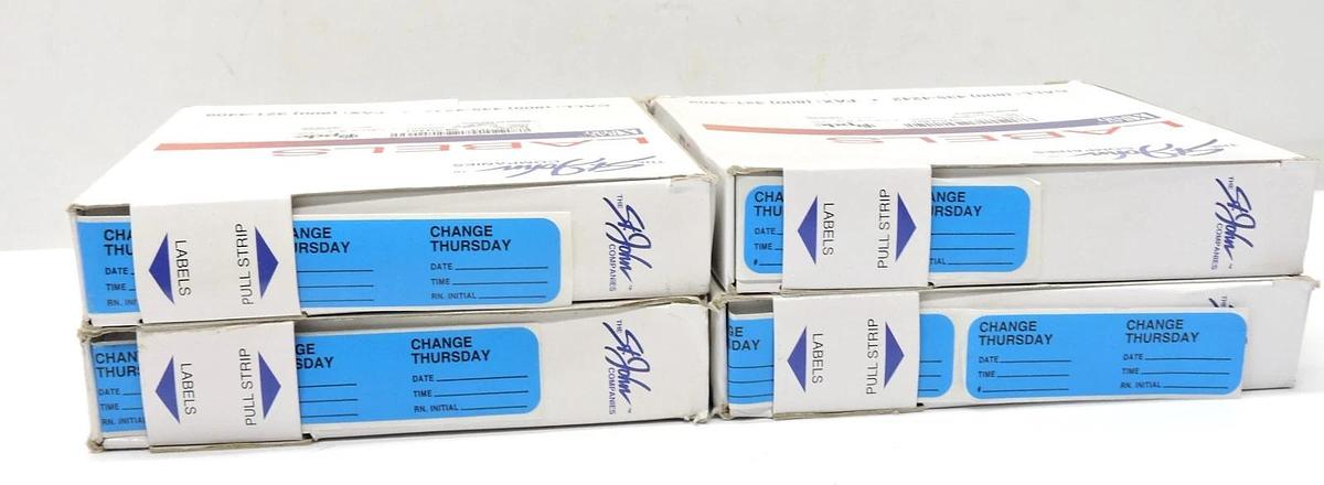 Lot of 4- PDC Healthcare 59704491 IV Label Wraparound, Permanent Change Thursday