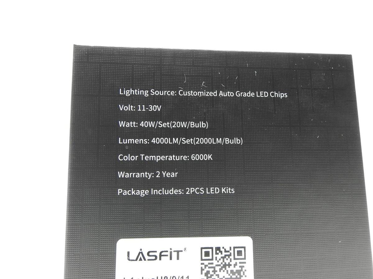 Lasfit L1 Plus H8 | H9 | H11 4000LM Set 6000K 2PCS LED Kit L1PLUS L-Shaped Bulbs