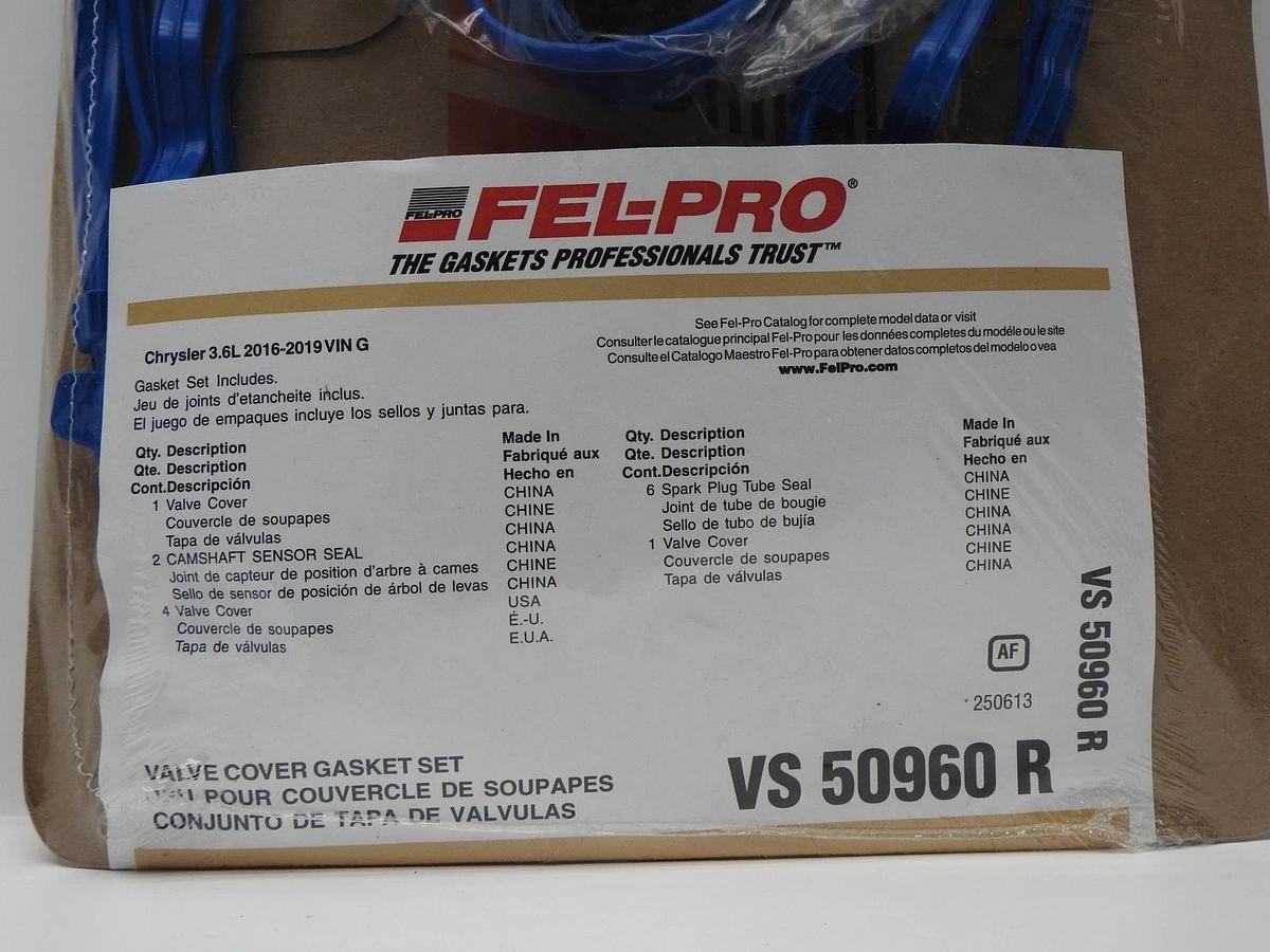 Fel-Pro VS 50960 R Valve Cover Gasket Set For Chrysler Dodge Jeep Ram 3.6L ~NEW~