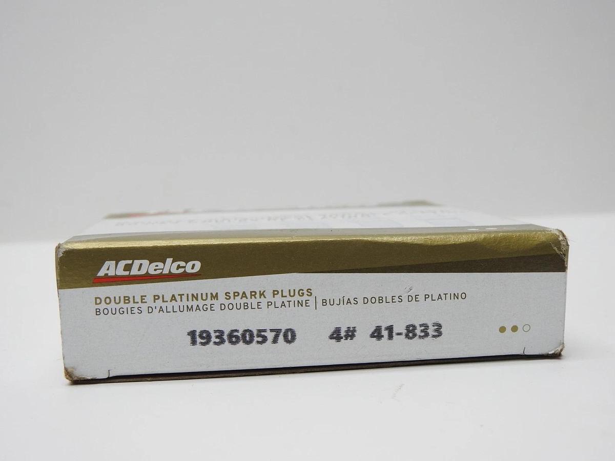 4/pk - ACDelco Gold Double Platinum Spark Plug 41-833, 19360570 Genuine OEM!