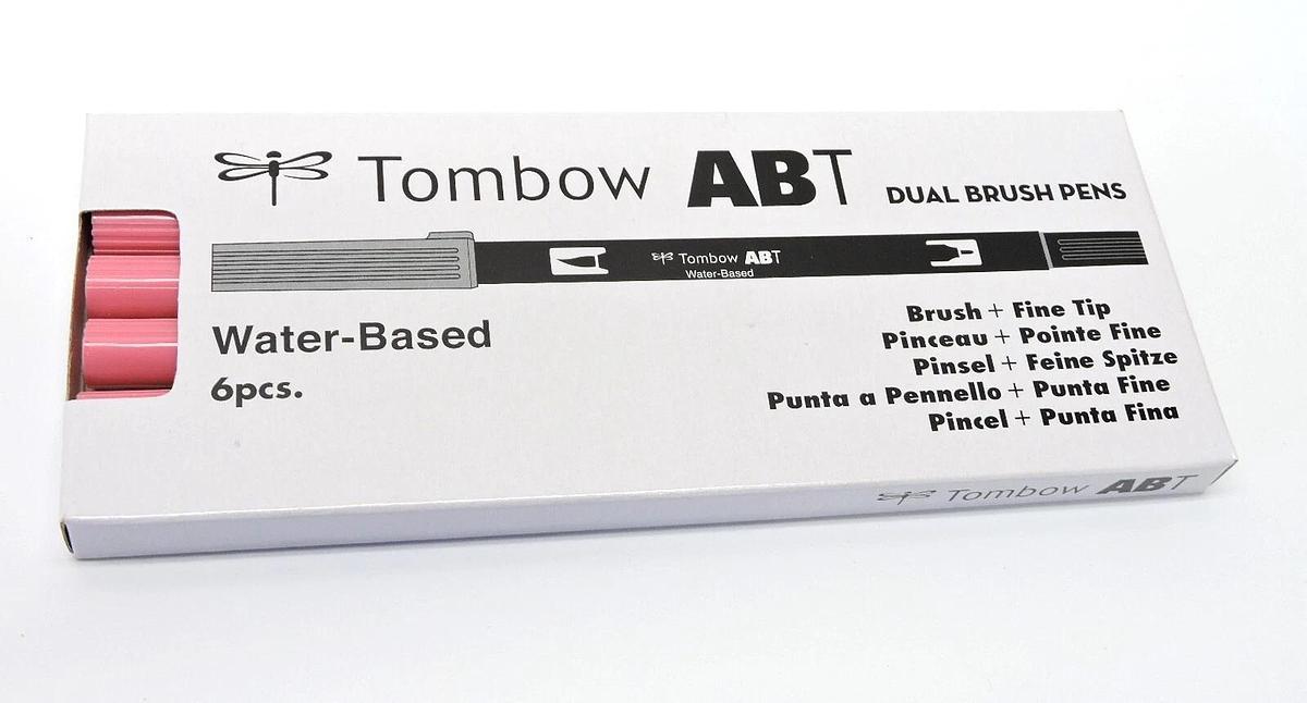 (Lot of 6) - Tombow 56588 Dual Brush Pen Art Marker, ABT 817 Mauve - NEW!