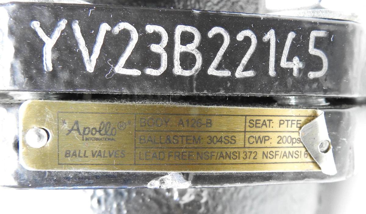 NOB NEW! 3" Apollo A126-B, 304SS, CWP 200PSI Ball Valve