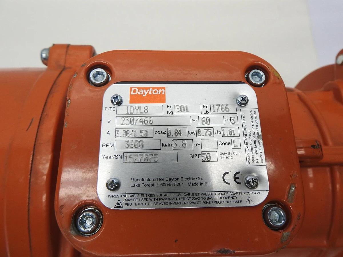 Dayton 1DYL8 Electric Vibrator, 3.00/1.50 A, 230/460Vac, 3 Phase - NOB NEW!