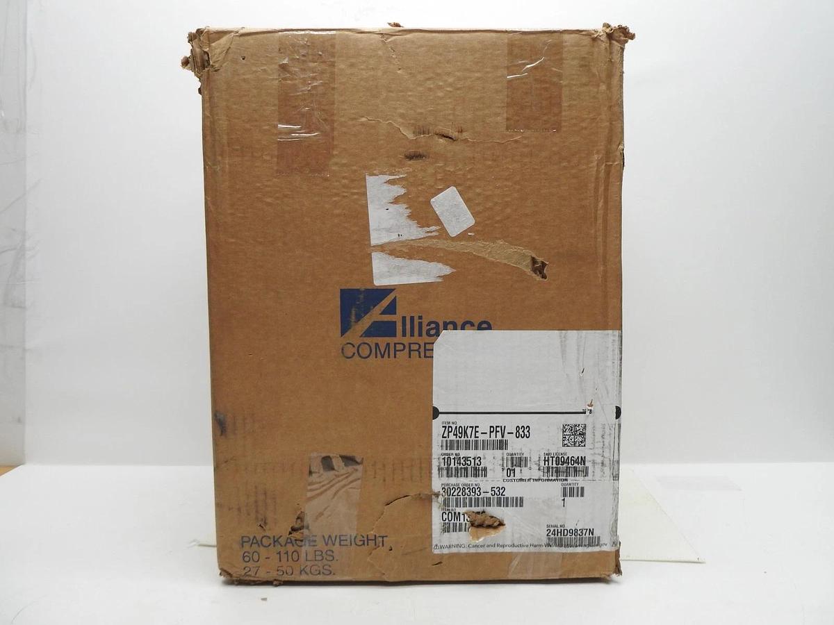 Alliance Compressor ZP49K7E-PFV-833 SCS049B1CPZ ZP49K7E-PFV 230V- NEW