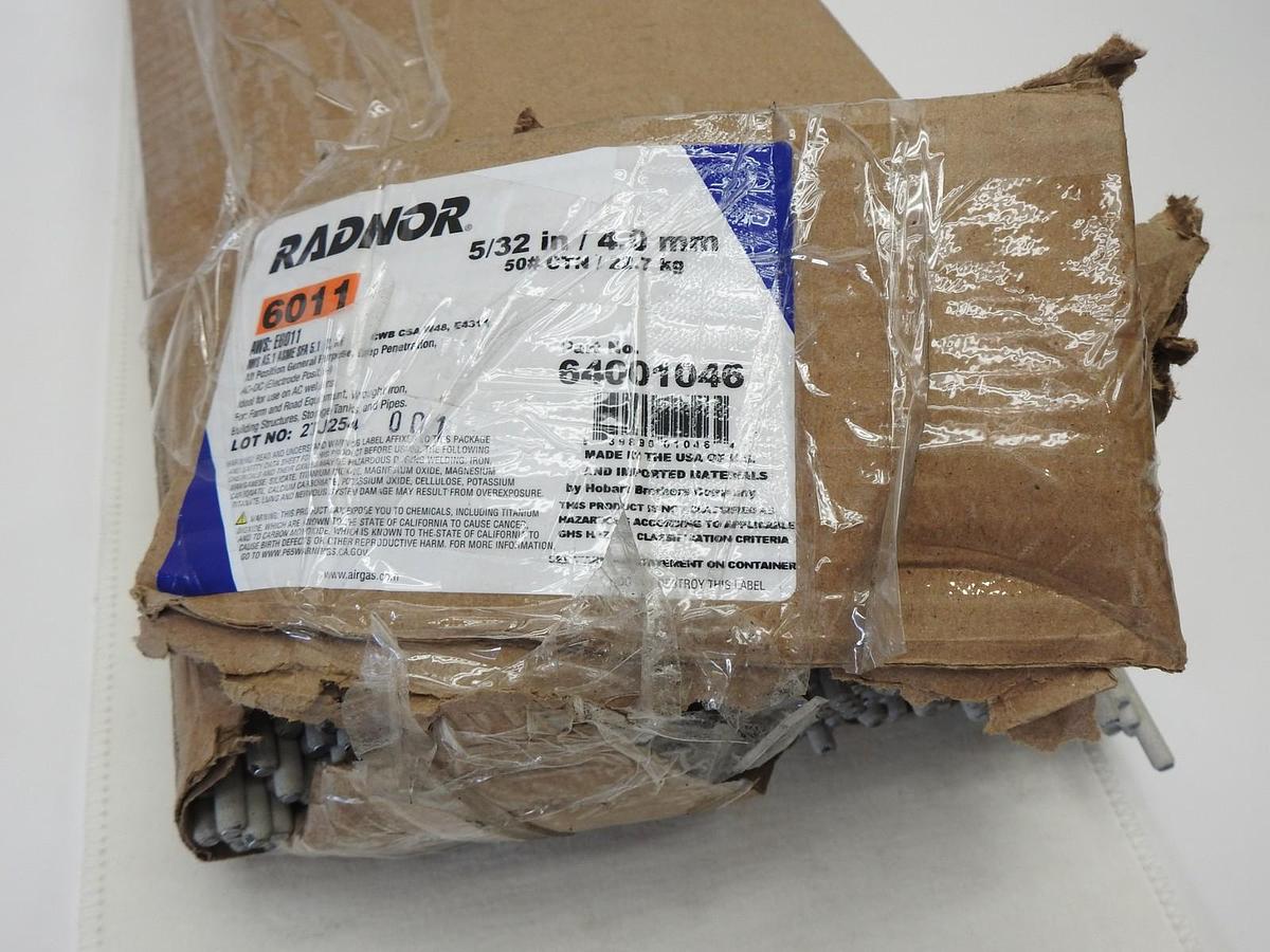 Radnor 64001046 5/32" X 14" E6011 Carbon Steel Electrode 50 lb box - NOB NEW!