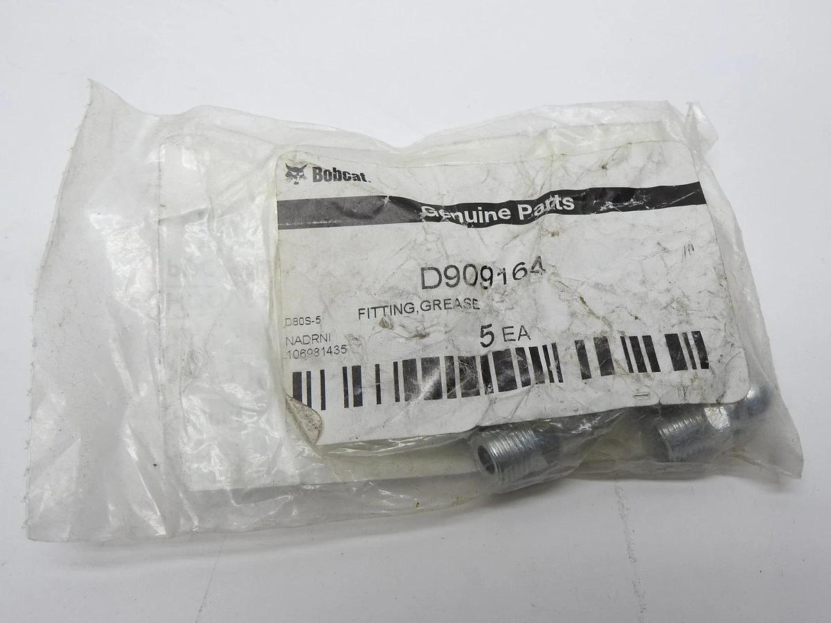 (5/pk) Doosan Bobcat D909164 Grease Fittings - OEM GENUINE Parts