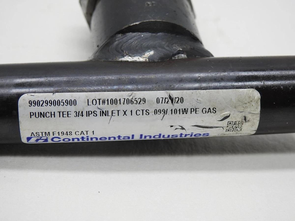 Continental 990299005900 Punch Tee 3/4 IPS Inlet X 1 CTS - NEW!