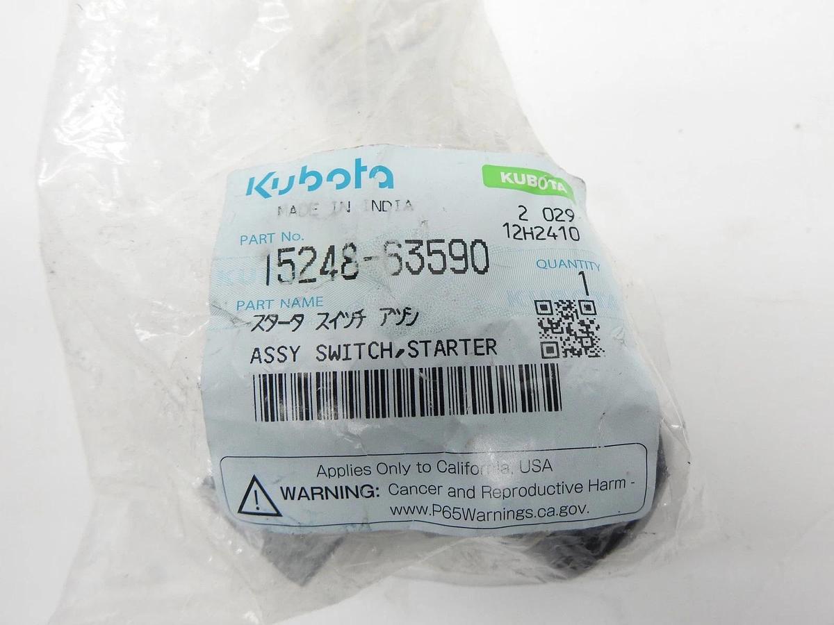 GENUINE Kubota 15248-63590 IGNITION SWITCH - OEM NEW!