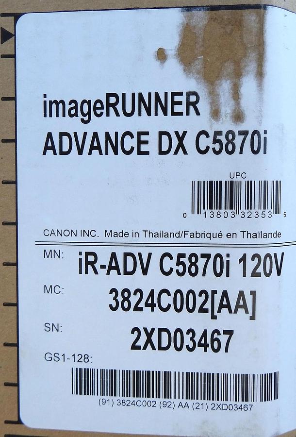 Canon imageRUNNER ADVANCE DX C5870i (3824C002) ~ NEW w/ Freight Damages READ ~