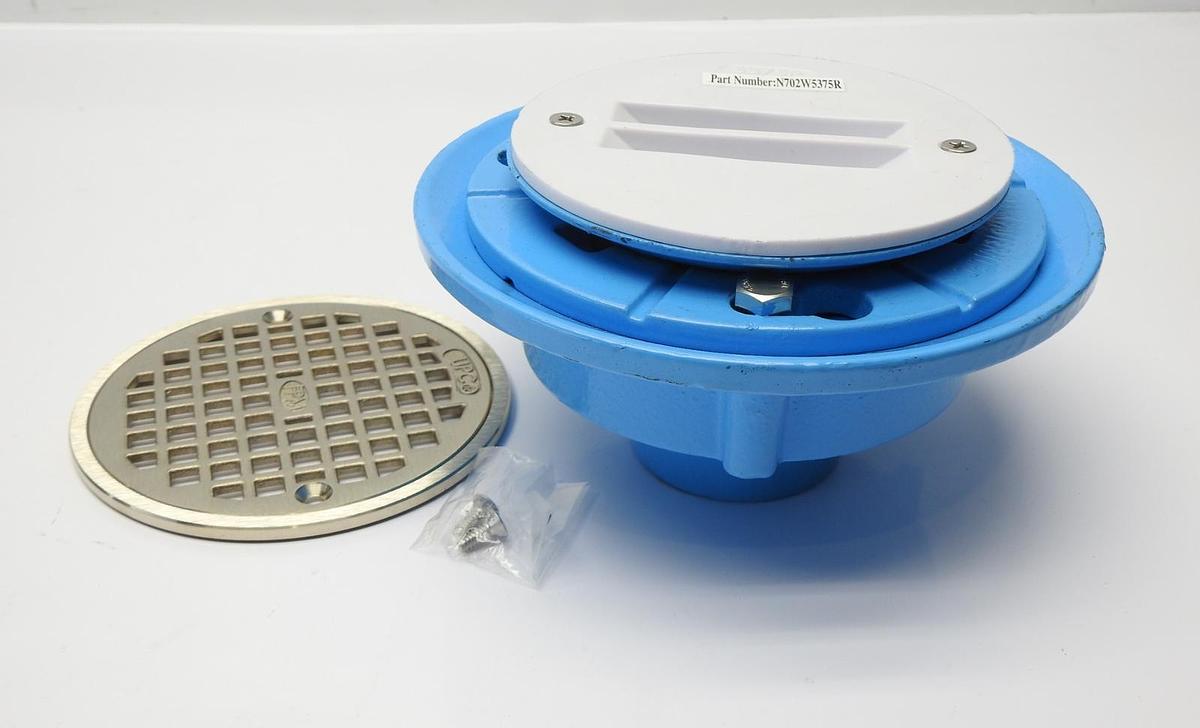 LSP Specialties N702W5375R Frank Pattern 2" No-Hub 5" Round 7″ Floor Drains NEW