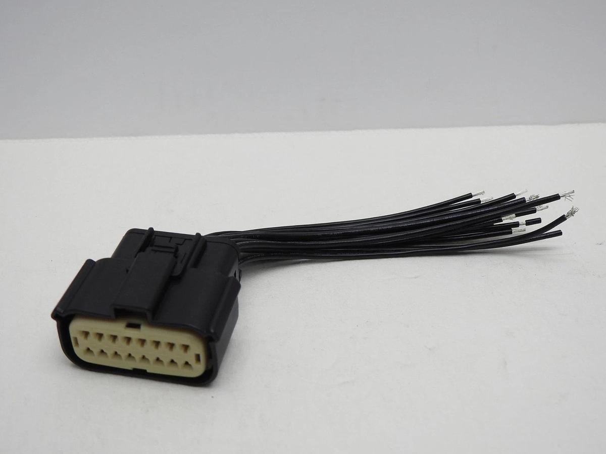 16-Wire Front Headlight Lamp Connector Plug for Dodge Challenger Some Jeep 16Pin