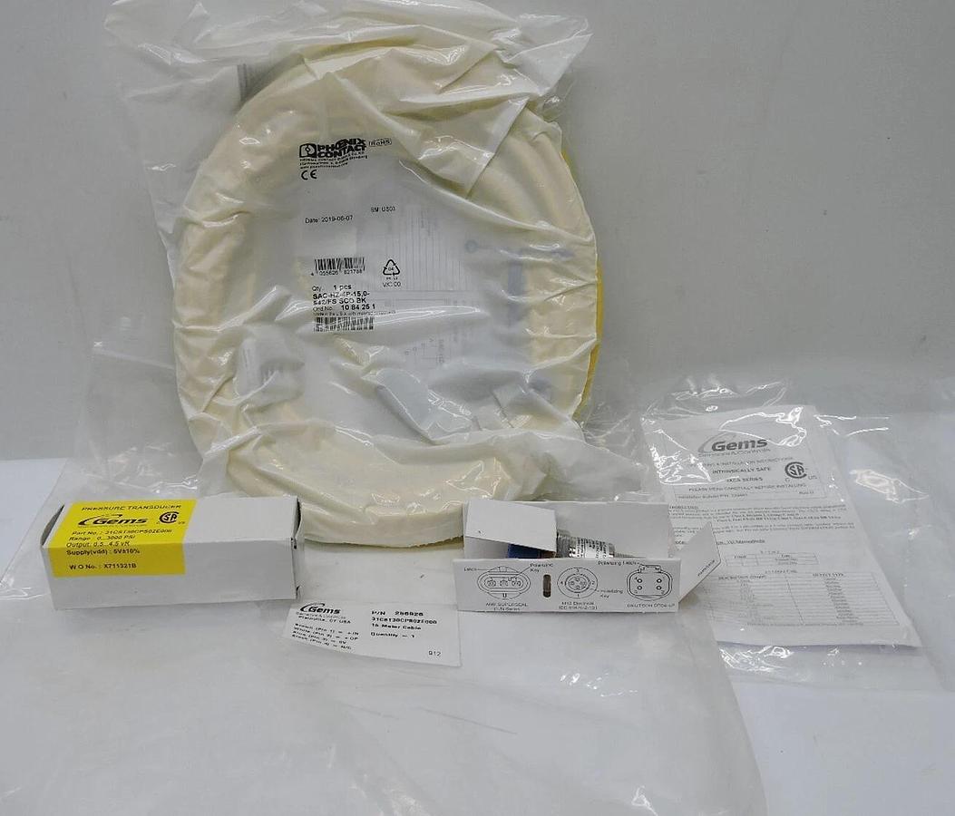 GEMS Pressure Transducer 31CST30CPS02E000 0 -3000PSI 4.5 vR Intrinsically Safe