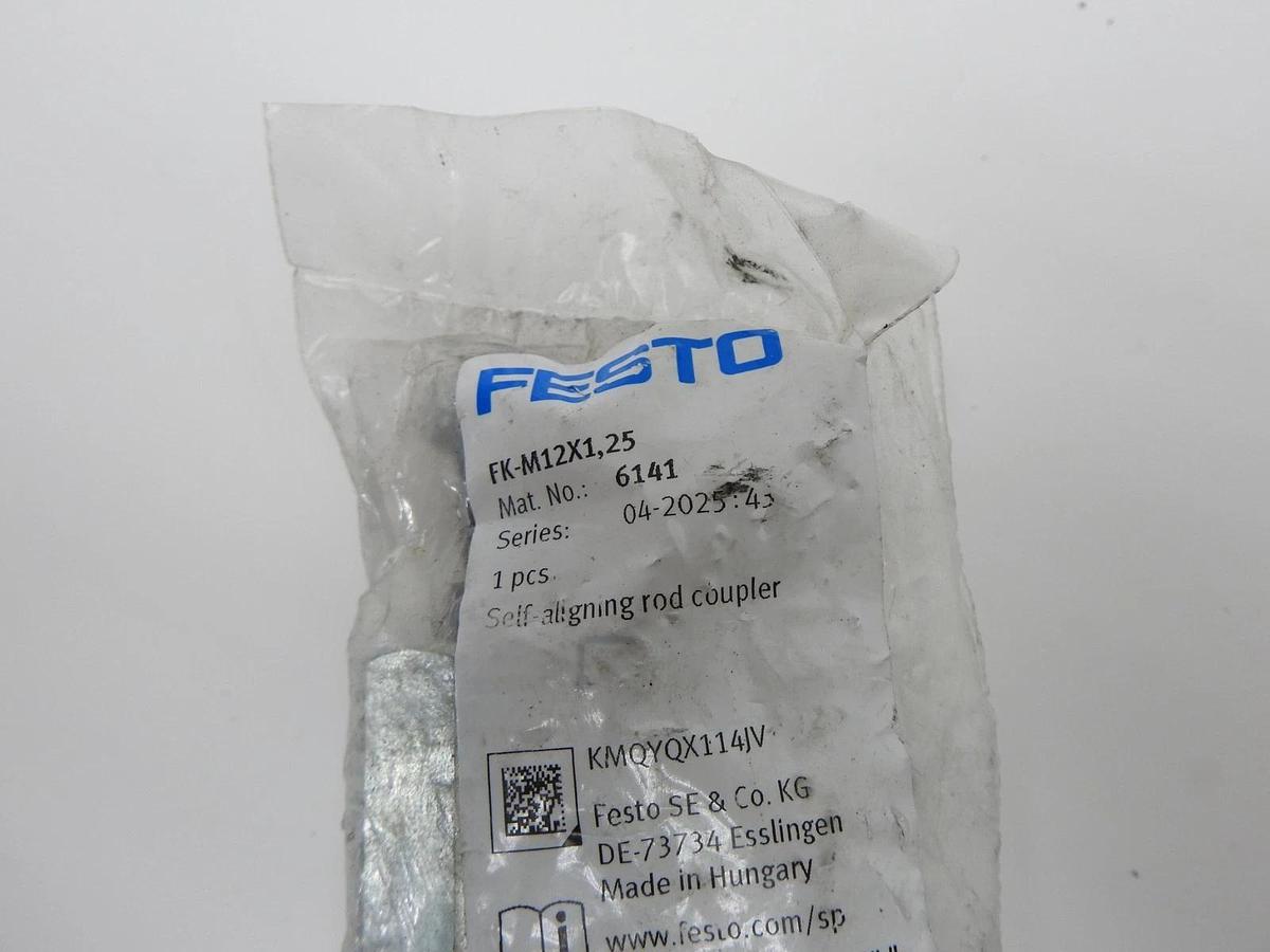 Festo 6141 FK-M12X1,25 Self-aligning Rod Coupler - OEM NEW!