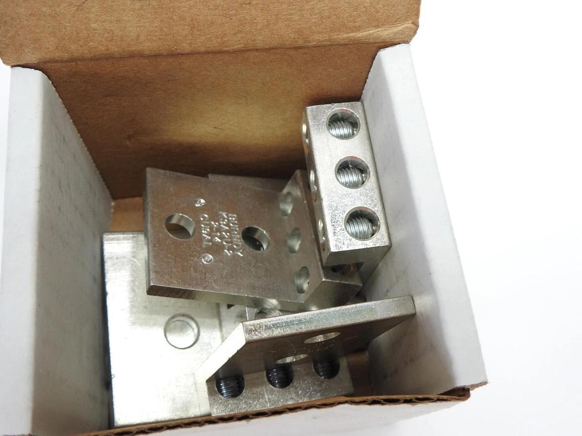 Box of 6 - Burndy K3A2U2 2 to 14 AWG, 3 COND Aluminum Universal Terminal