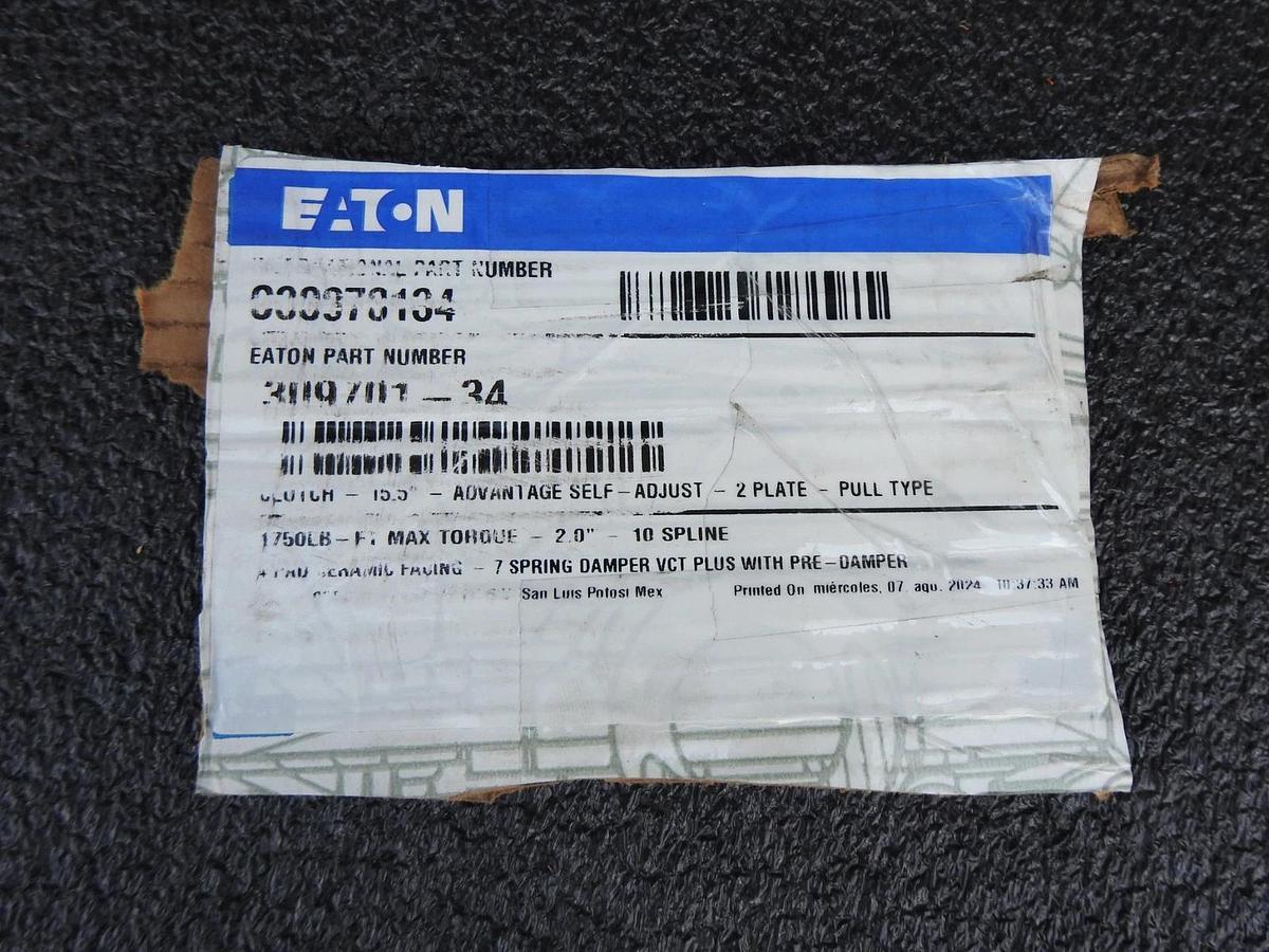 GENUINE Eaton 309701-34 Advantage Self-Adjust Clutch 15 1/2", 10 Spline 2"