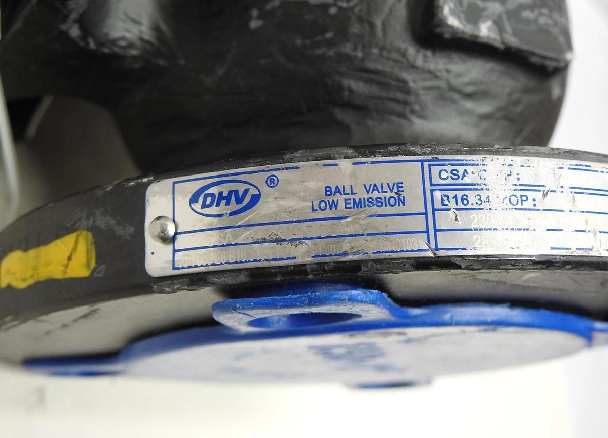 DHV Industries Low Emission Ball Valve 2" 150 LF2 Class 1 F316, 2/DN50 - NOB NEW