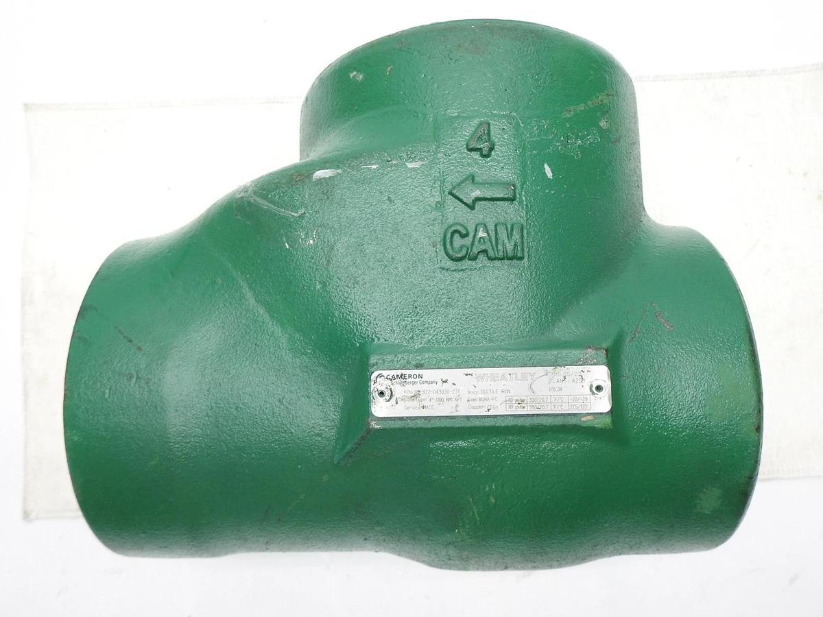 Cameron Wheatley Series 822 9D-822-043030-231 DUCTILE IRON 4" (100 MM) NPT NEW!