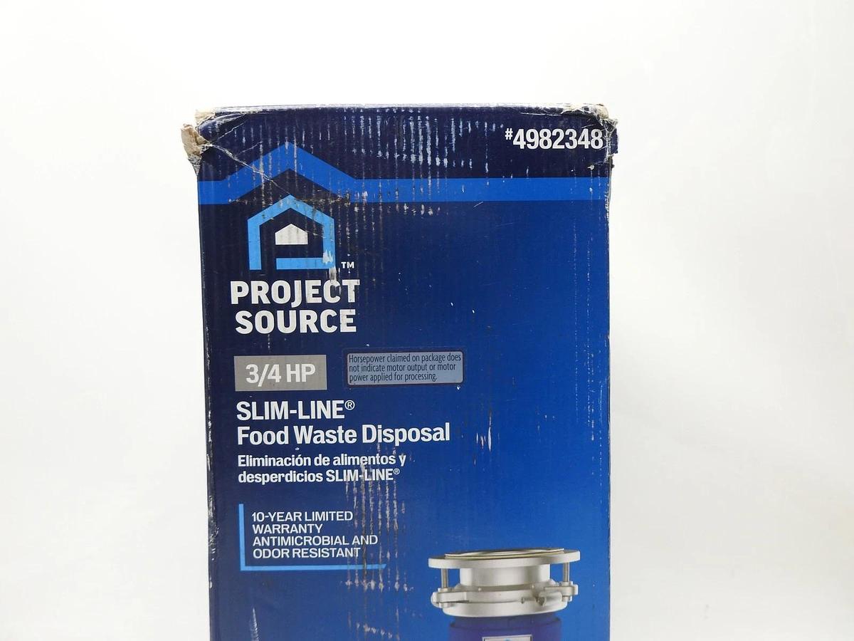 Project Source 3/4 HP Slim-line Food Waste Disposal #4982348 10-US-PSD-90-SL NEW