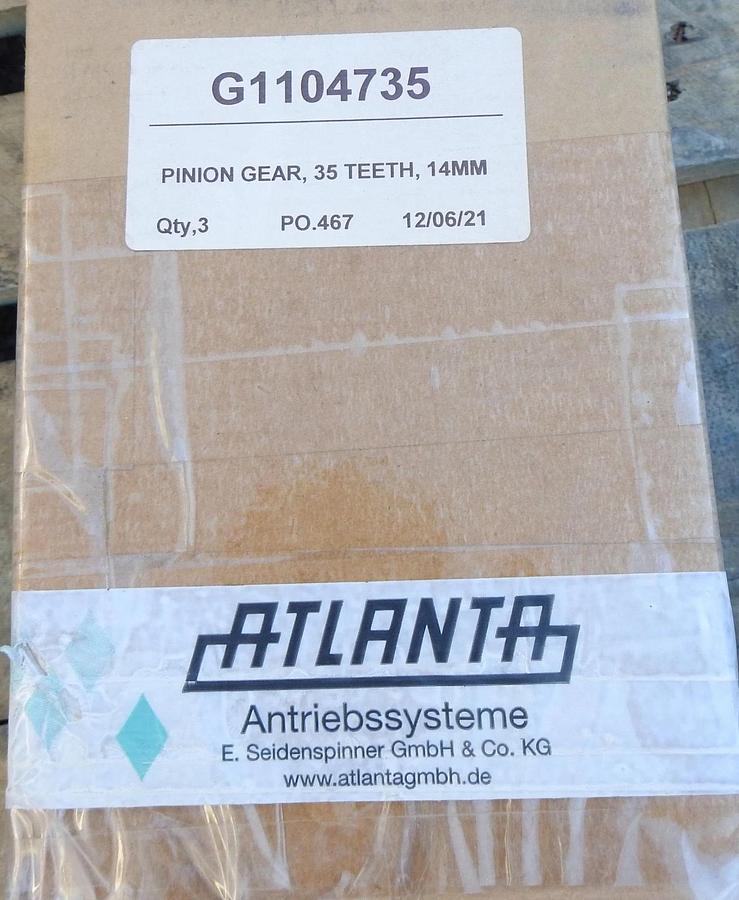 x3 Atlanta Drive Systems Pinion Drive 35T, 14MM w/ x8 Rails 50199201, 1297286
