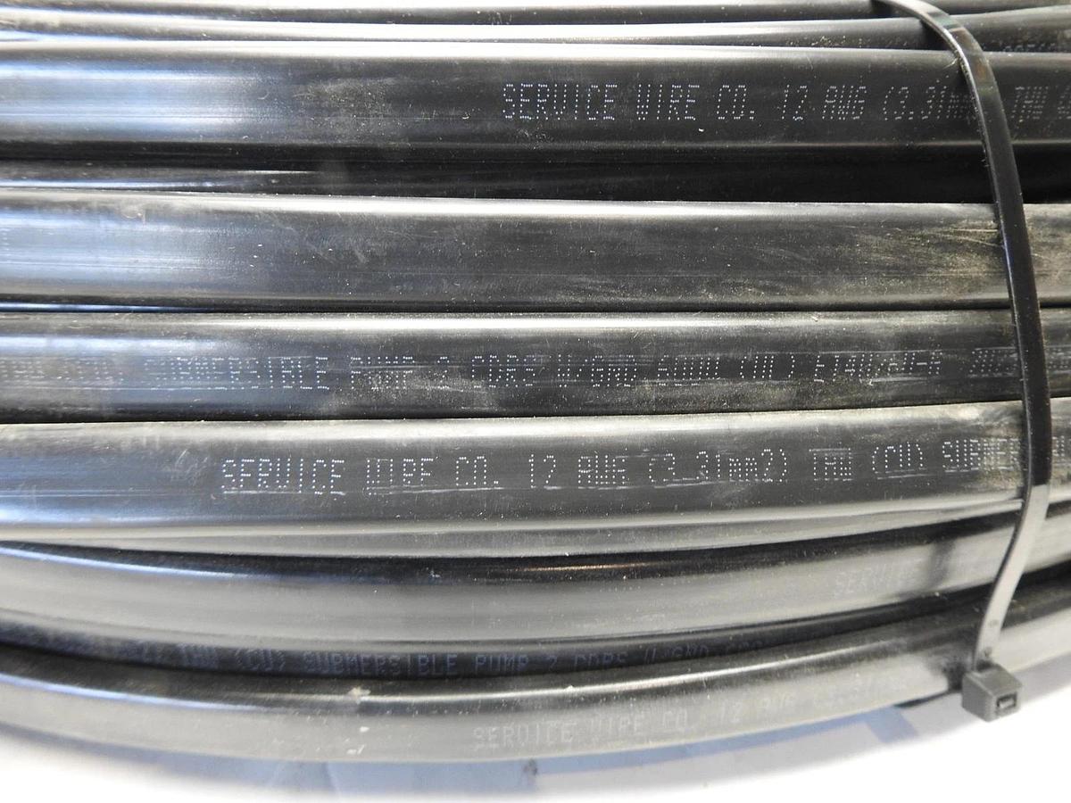 Service Wire Co Submersible Pump 12AWG E140260-G THW Cable, 600V - 300' 3 Wire