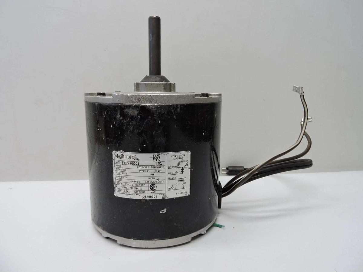 Genteq F48Y10C04 Furnace Blower Motor 1/3HP, 1100 RPM. 575 Volts - NOB NEW!
