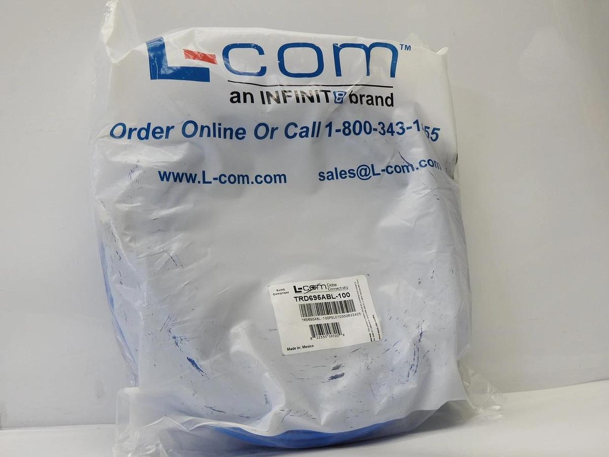 100ft L-COM TRD695ABL-100 Premium Blue Cable RJ45/RJ45 TRD695ABL100 - NEW!