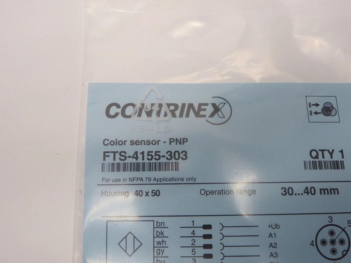 Contrinex FTS-4155-303 Color And Contrast Sensor *Genuine OEM - NEW!