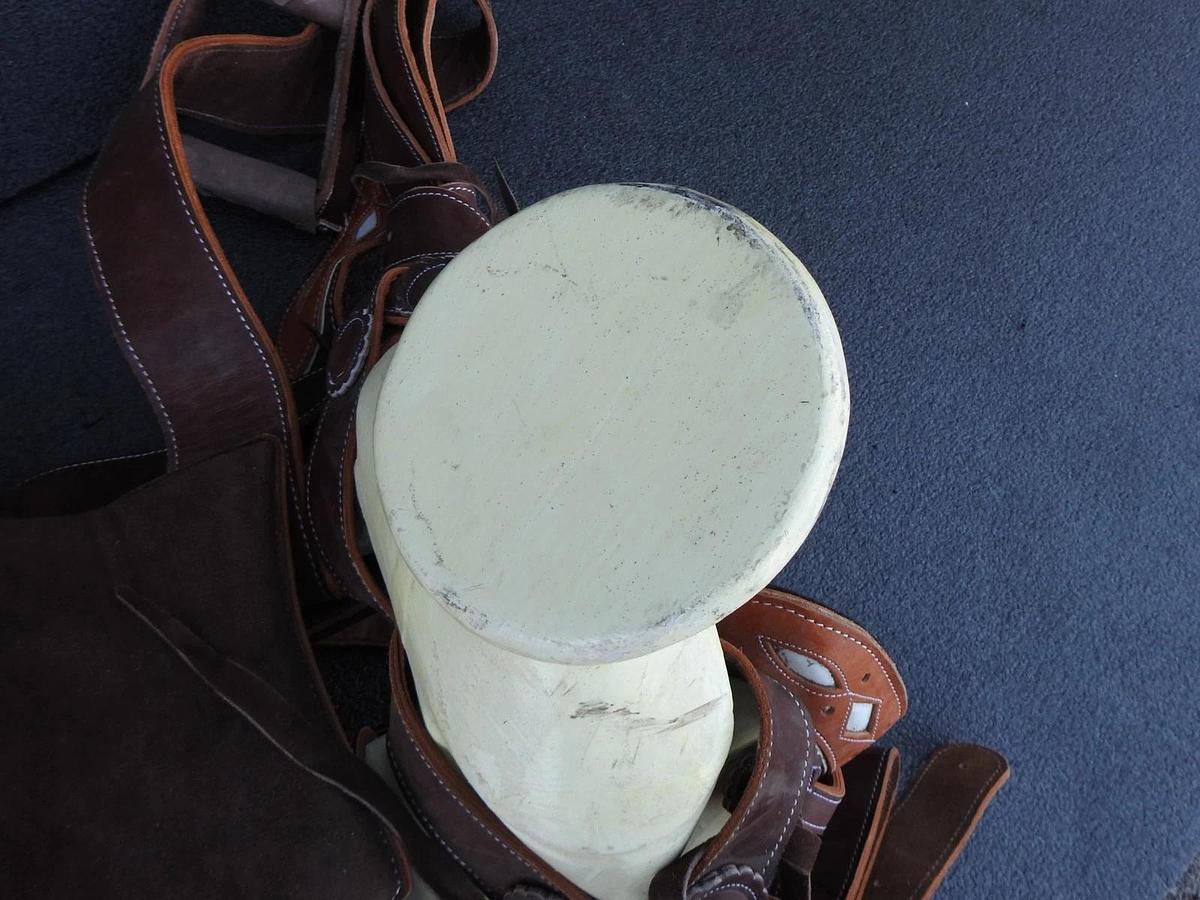 Round Cantina Charra Chair Mexican Leather Horse Saddle