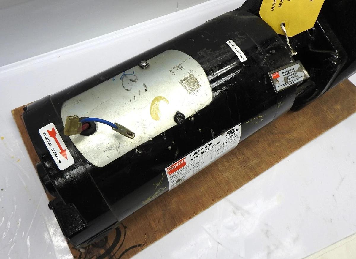 Dayton PPLTAE21SAG 1.5 HP, 1PH Pump Motor w/ 4UA71 Self Priming Centrifugal Pump