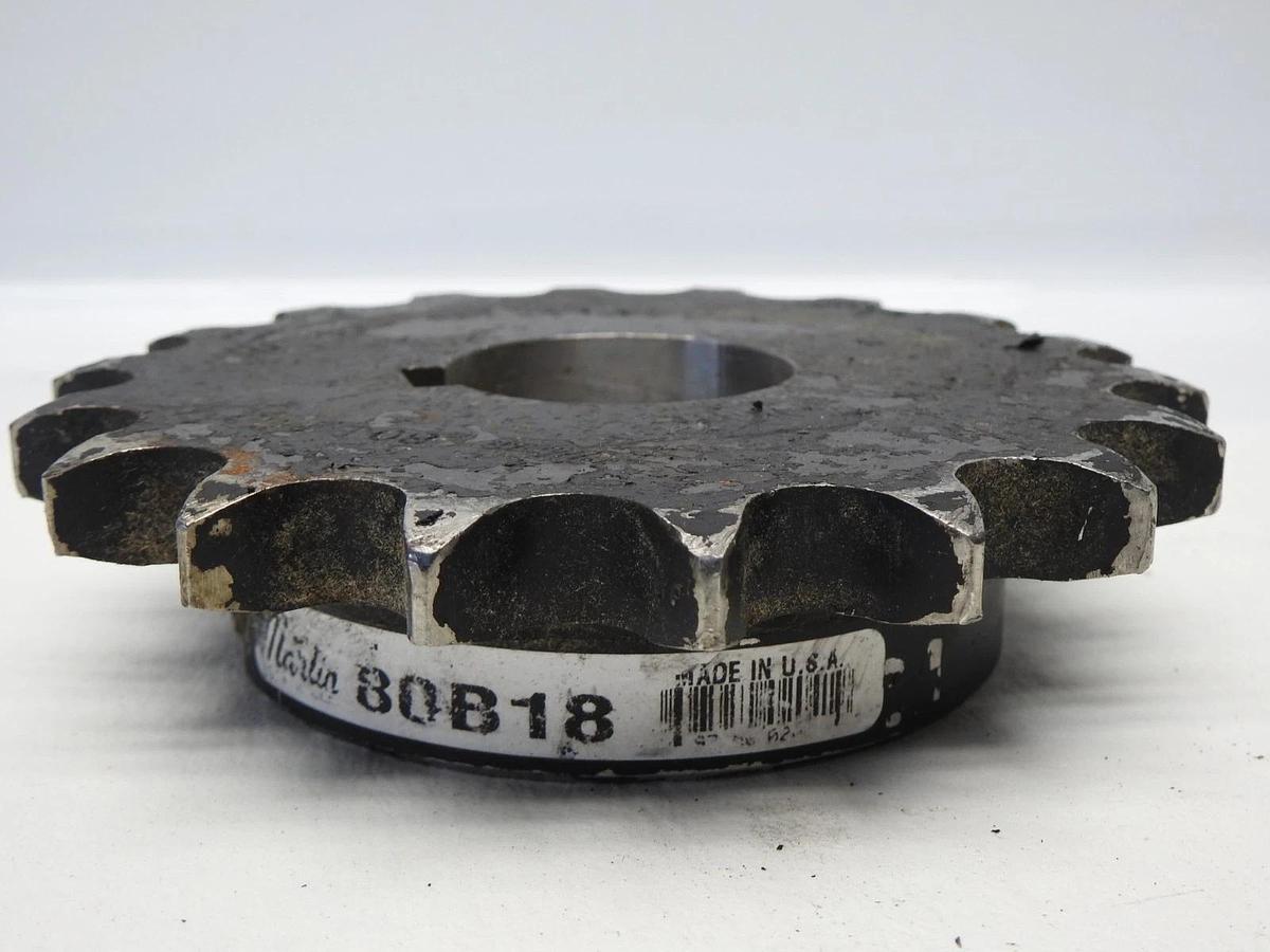 Martin 80B18 Roller Chain Sprocket 18 Teeth - NEW OLD STOCK