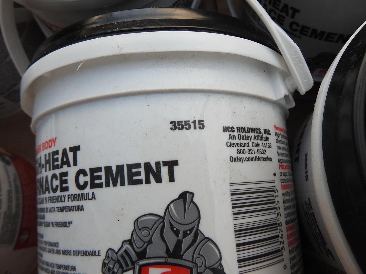 Lot of 6 - Hercules 35515 Furnace/Stove Cement, High Temp, 1/2 Gal