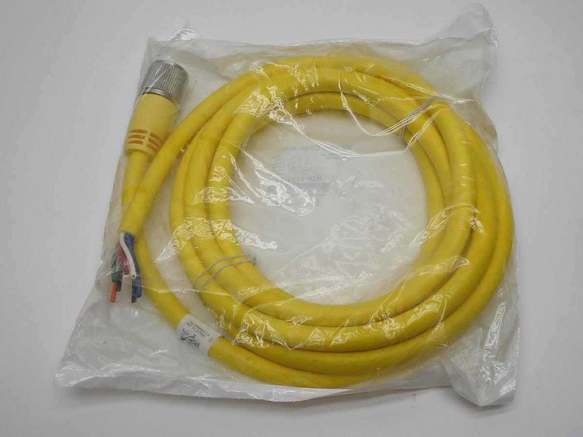Mencom MIN-6FP2-12 MIN Size II Cordset 6 Pole, Female Straight, 8A, 12 - NEW!