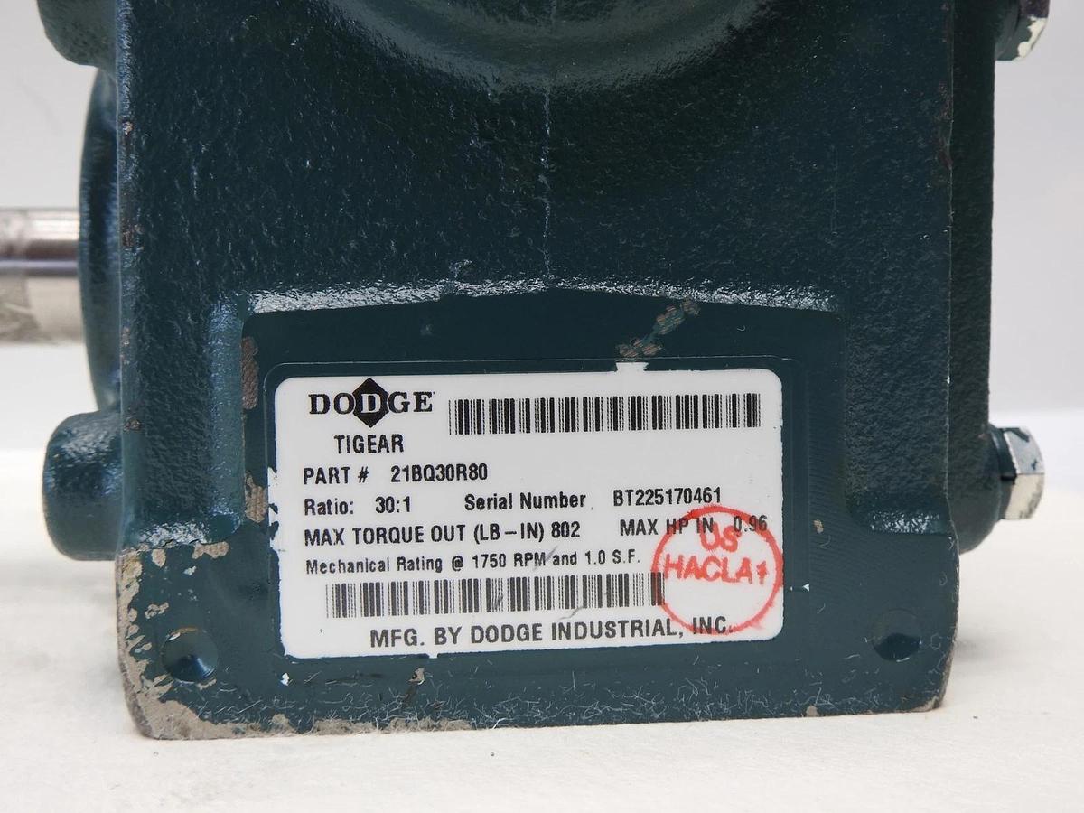 Dodge 21BQ30R80 TIGEAR-2 REDUCER Ratio 30:1 - NOB NEW