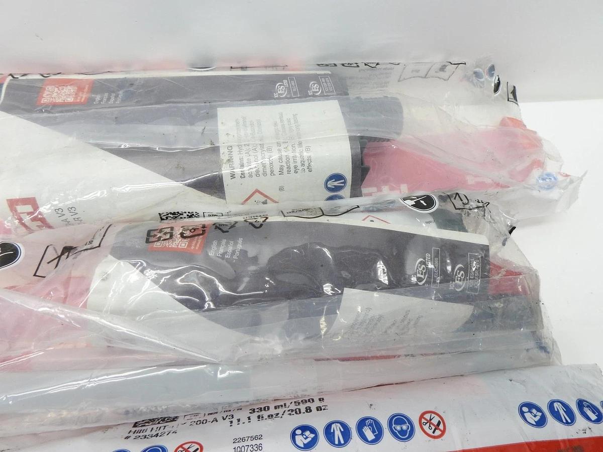 Lot of 3 - Hilti HIT-HY 200-A V3 Adhesive Anchor Epoxy, 11.1 fl oz FEB 28 2026