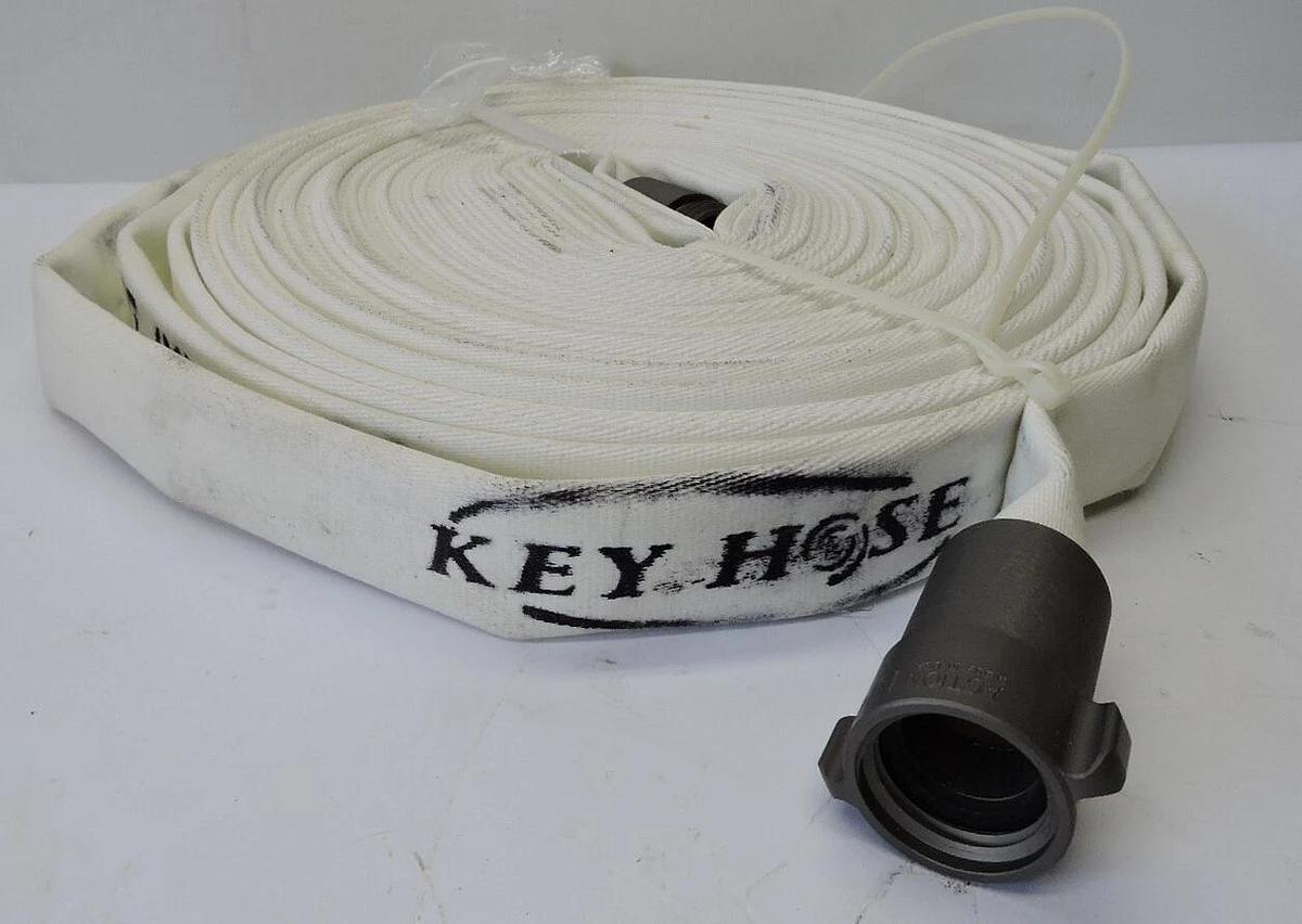 100' Key Hose Fire Service Hose (Test to 300 PSI) Hose Action NH