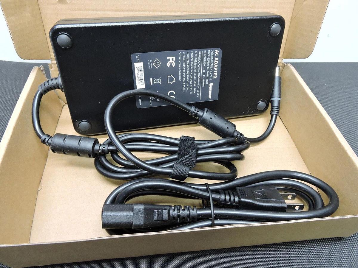 Superer 240W 19.5V 12.3A AC Power Adapter Charger Cord for Alienware 7mm Tip NEW