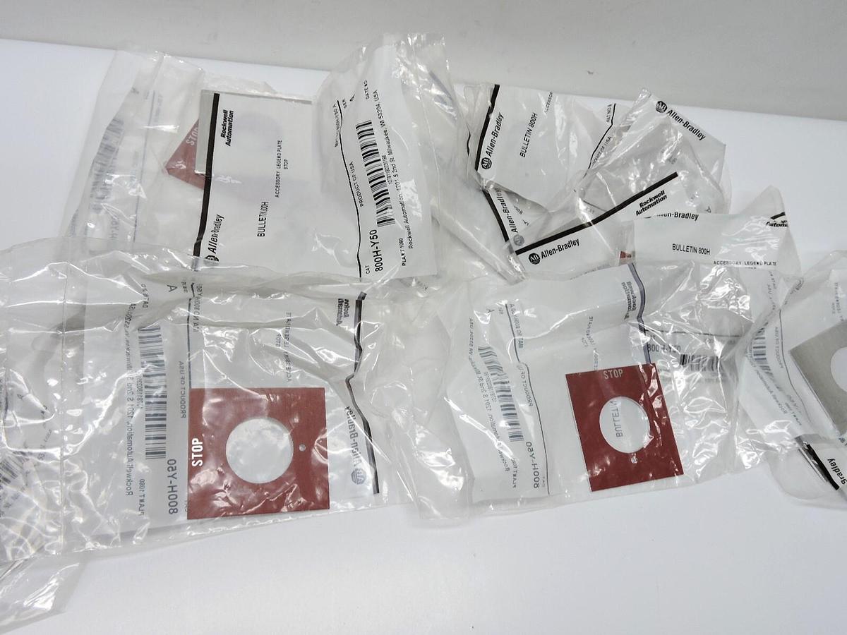 (x15) ALLEN BRADLEY 800H-Y50 LEGEND PLATE STOP - NEW SEALED!