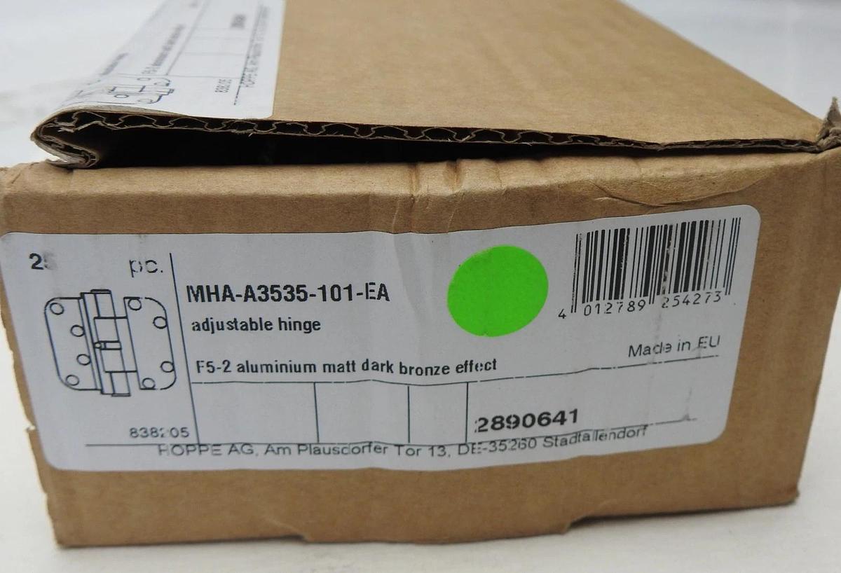 HOPPE Aluminum Matt Dark Bronze Effect F5-2 Adjustable Hinge (25/Box) - NEW!