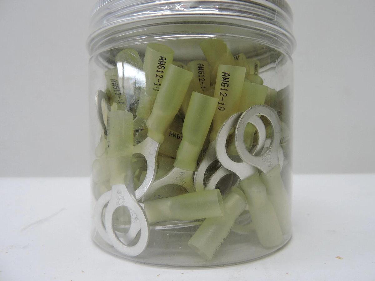 Wirefly 90 PCS Heat Shrink Ring Connectors YELLOW 12-10 AWG