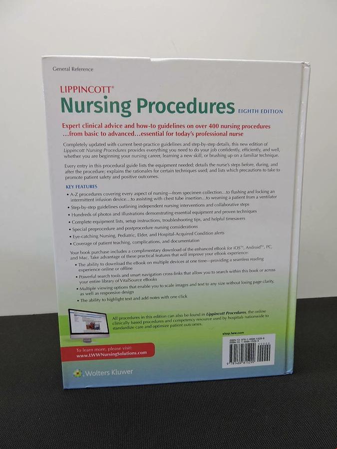 Lippincott Nursing Procedures, Hardcover Lippincott Williams - NEW