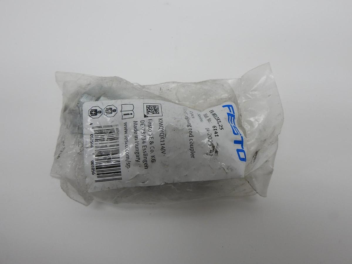 Festo 6141 FK-M12X1,25 Self-aligning Rod Coupler - OEM NEW!