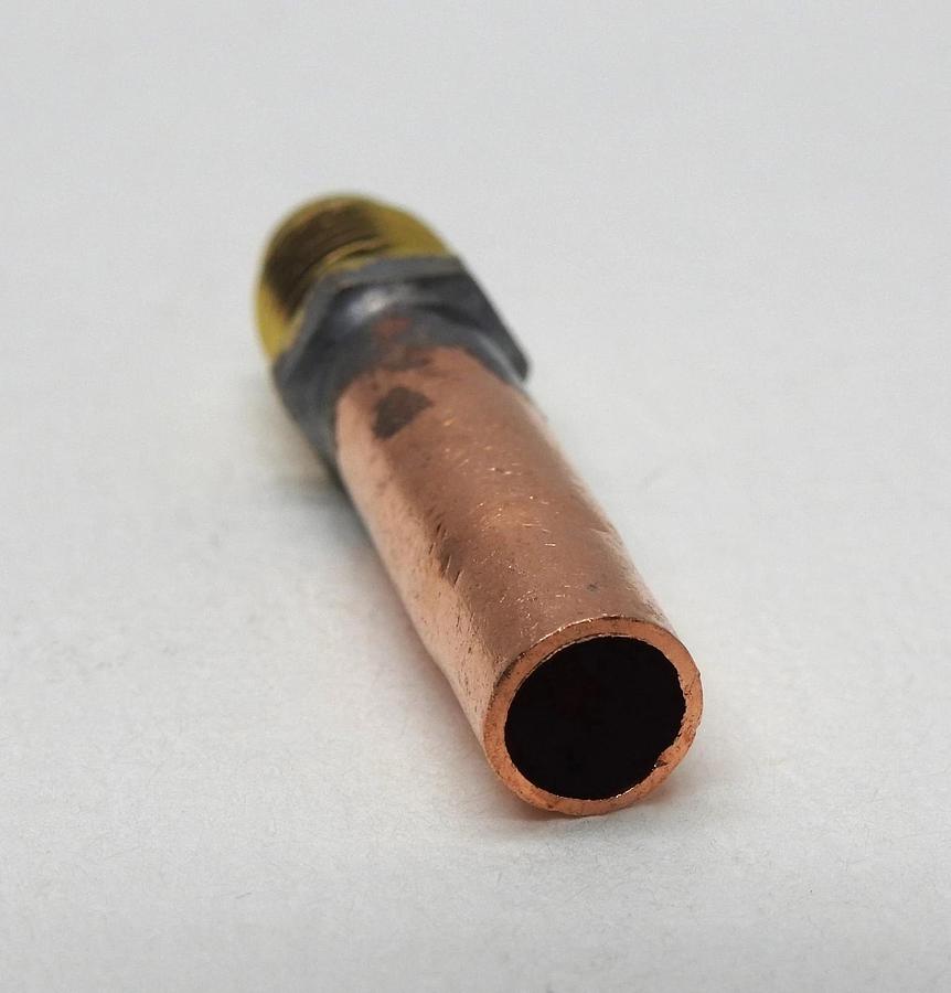 C&D Valve 3/8" Copper Tube 1/4" Flare Cap Copper Access Valve Extension MANY QTY