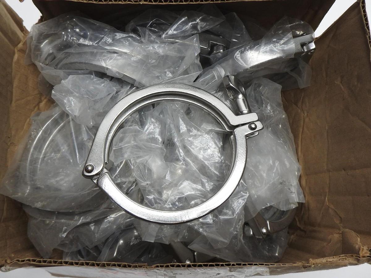 Lot of 18 - Dixon Sanitary 4" Tri Clamp Single Pin Stainless Steel - NEW