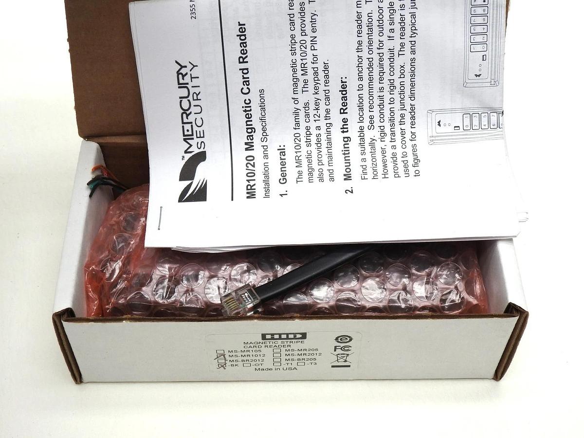 HID / Mercury Security MS-MR1012 BK Magnetic Stripe Card Reader MR1012BK - NEW!