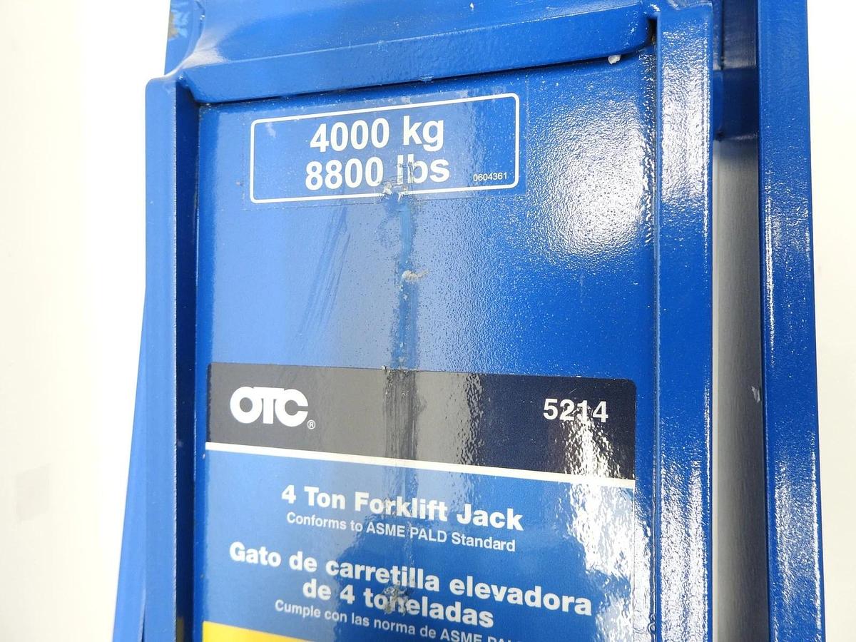 OTC 5214 Hydraulic Fork Lift Jack Steel 4 tons - BULK NEW!