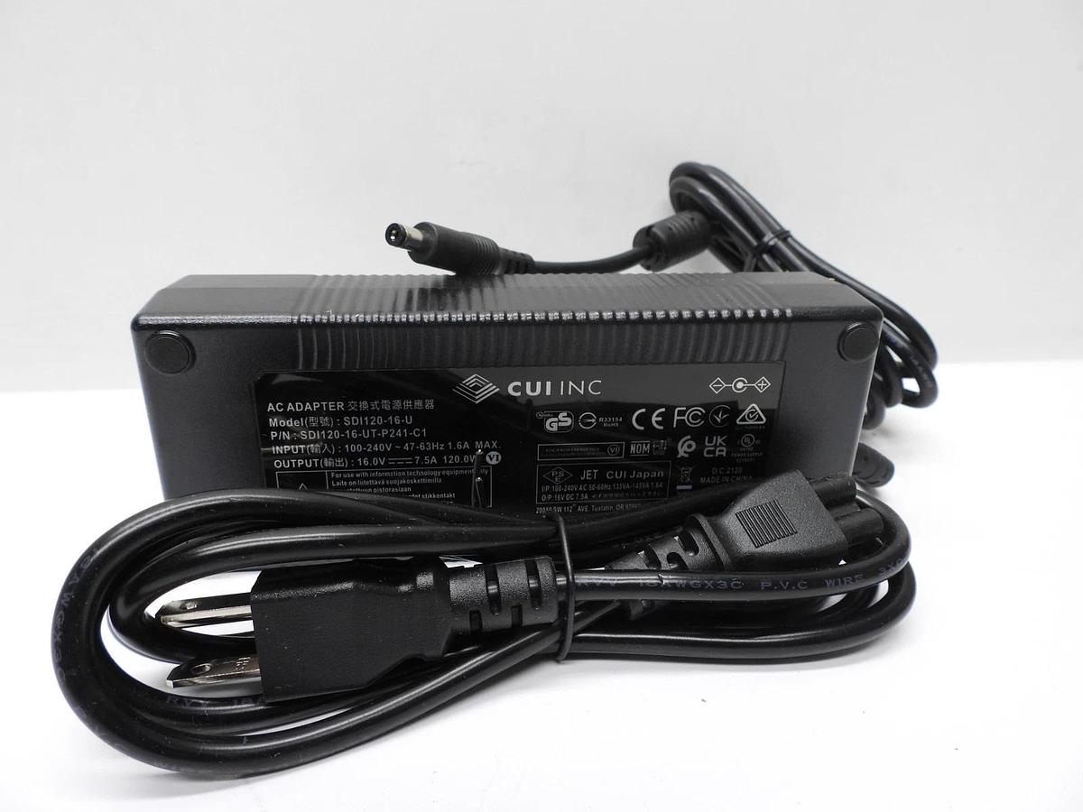 CUI SDI120-16-U 16V-7.5A Ac Adapter Power Supply SDI-120-16-UT-P241-C1 NEW!