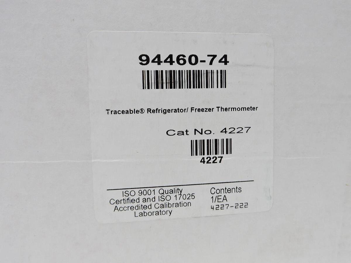 Traceable 4227 Digital Therm, Refrigerator/Freezer Plus 94460-74 - NEW